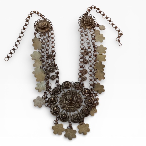 Vintage Jewelry - Vintage Kuchi-Inspired Layered Cbain Necklace
